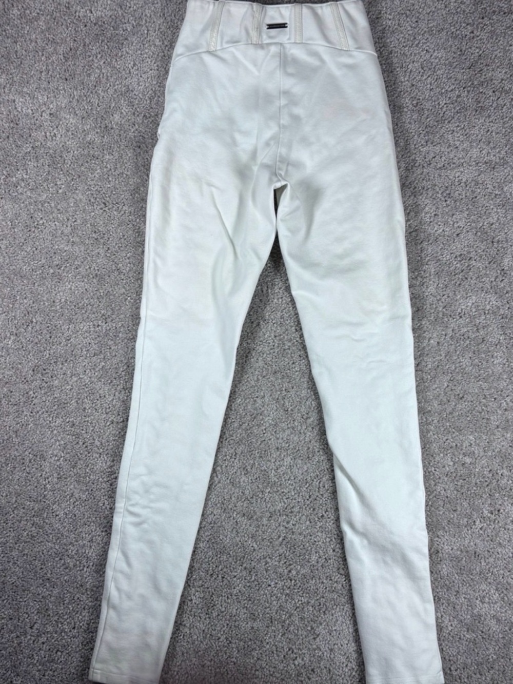 MANIERE DE VOIR White Lace Up Corset Waist Skinny Leggings Pants Womens Size 2 - Picture 6 of 12